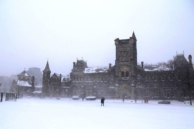 Snowstorm at front campus