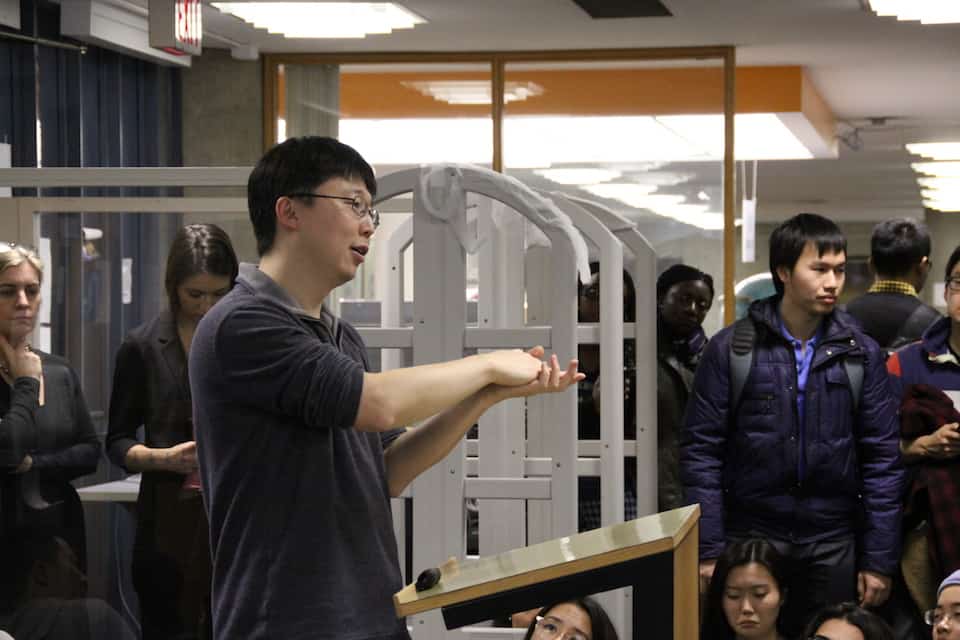 Dr. Feng Zhang gives a talk about CRISPR to UofT students. Sophie Zou/THE VARSITY