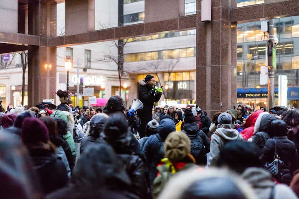 File photo: #BLMTOTentCity protest outside Toronto Police HQ. Nathan Chan/The Varsity