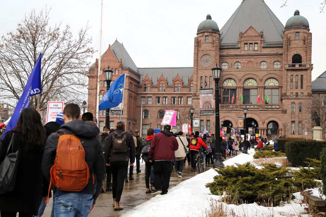 The march was hosted by Students for Ontario, March for our Education, and the Ontario Student Action Network. SHANNA HUNTER/THE VARSITY
