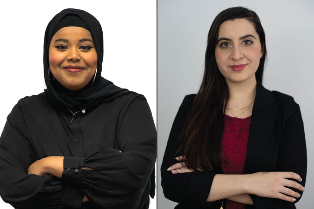 Left to right: VISION UTSC’s Sarah Mohamed, WENITED’s Carly Sahagian. COURTESY OF VISION UTSC and WENITED